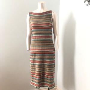 Lauren Ralph Lauren serape linen dress fall colors M